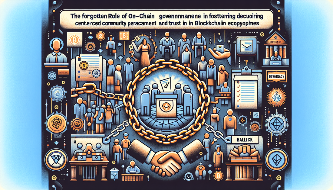 The Forgotten Role of On-Chain Governance in Fostering Decentralized Community Engagement and Trust in Blockchain Ecosystems
