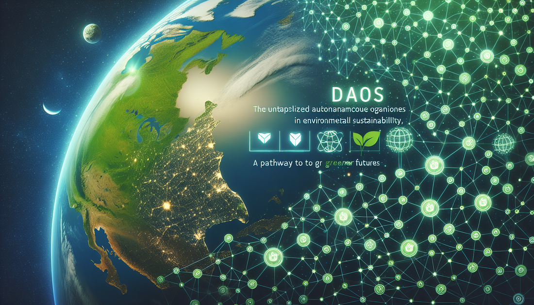 The Untapped Role of Decentralized Autonomous Organizations in Environmental Sustainability: A Pathway to Greener Futures