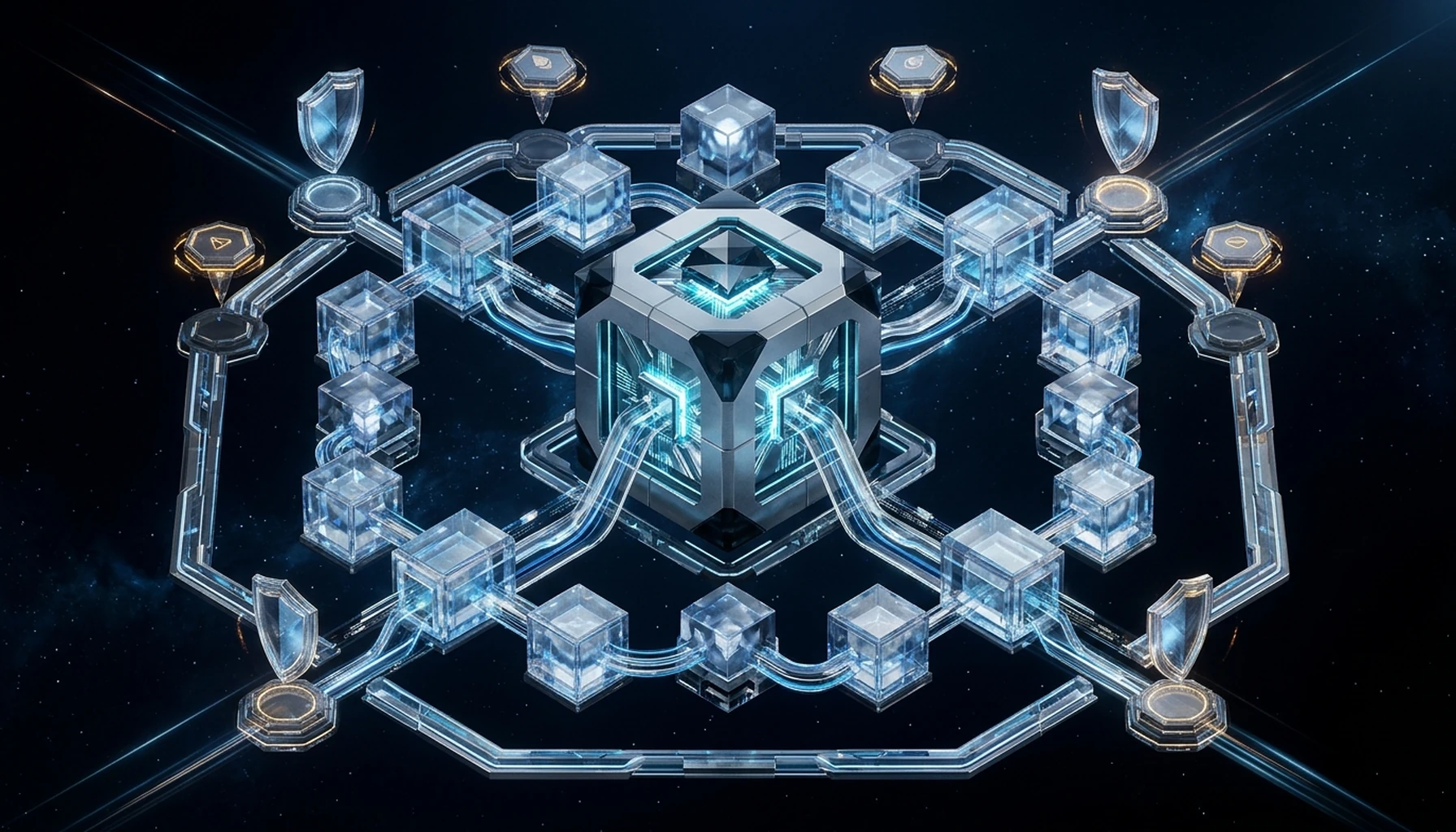 Symbiotic Restaking Architecture: Immutable Core Contracts, Collateral Vaults, Operator Networks, and Slashing Resolvers - architectural visualization